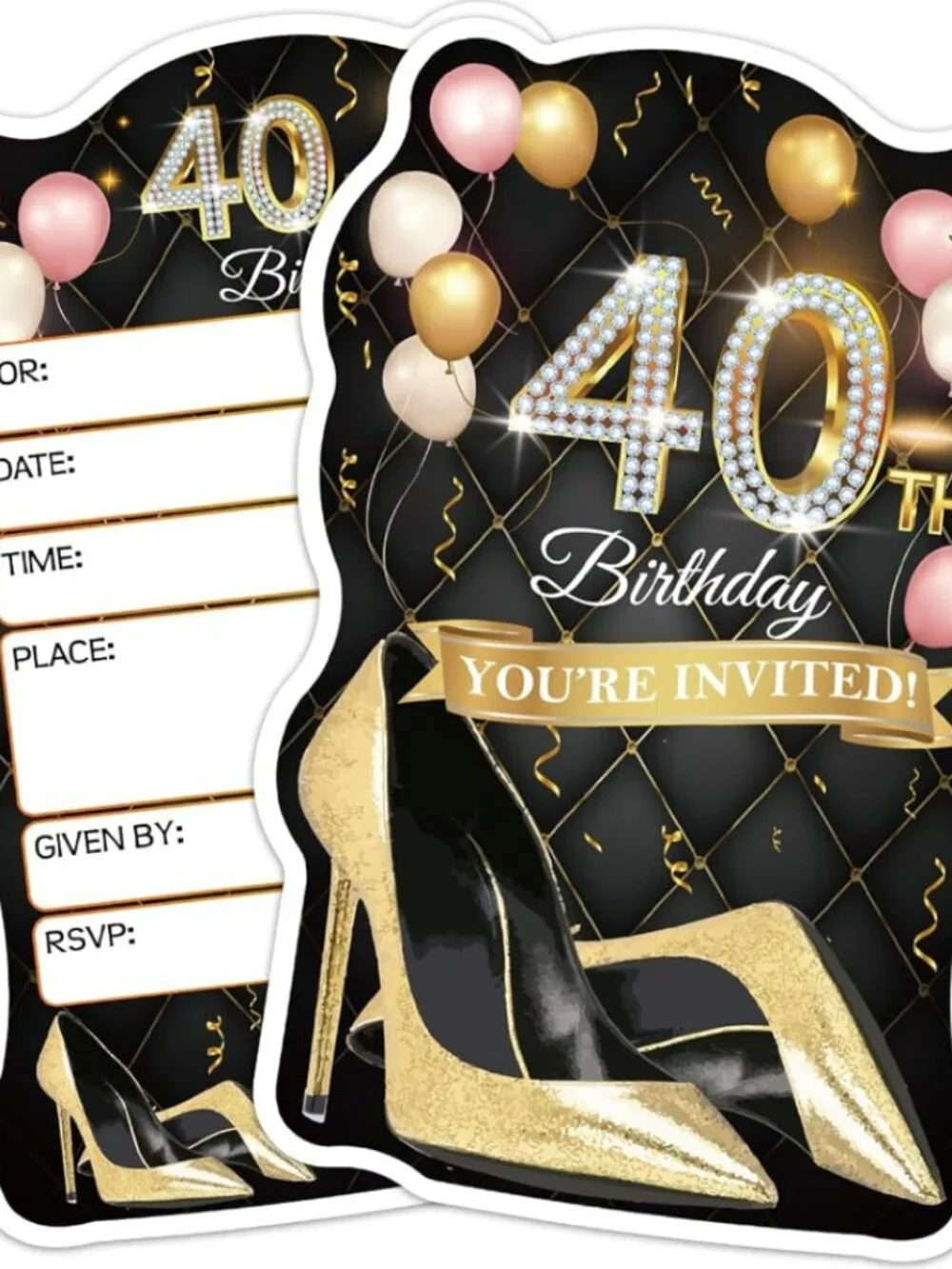 40th Birthday Invitation - 20 pieces
